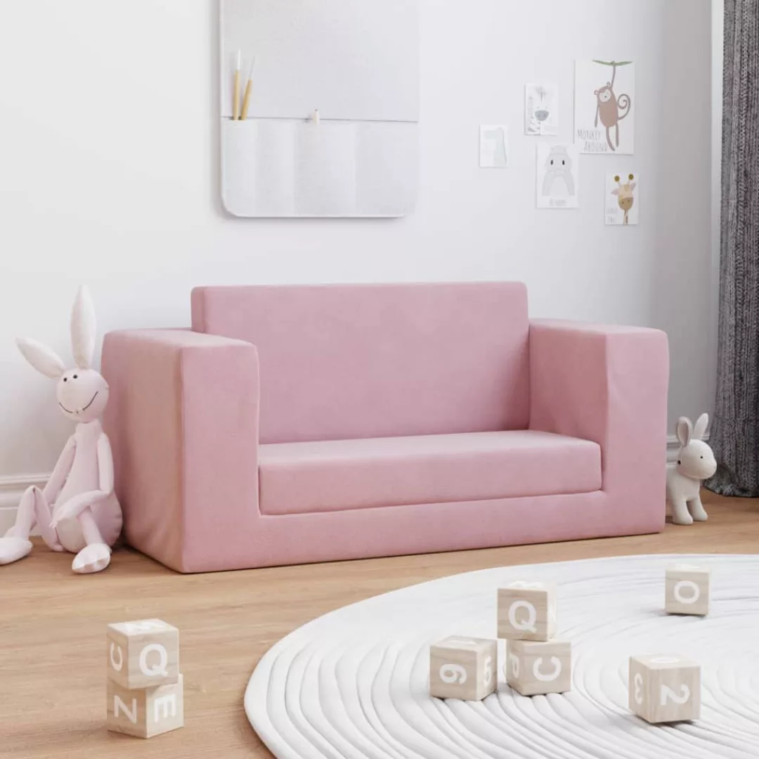 Vidaxl Kindersofa 2-sitzer Rosa Weich Plüsch günstig online kaufen