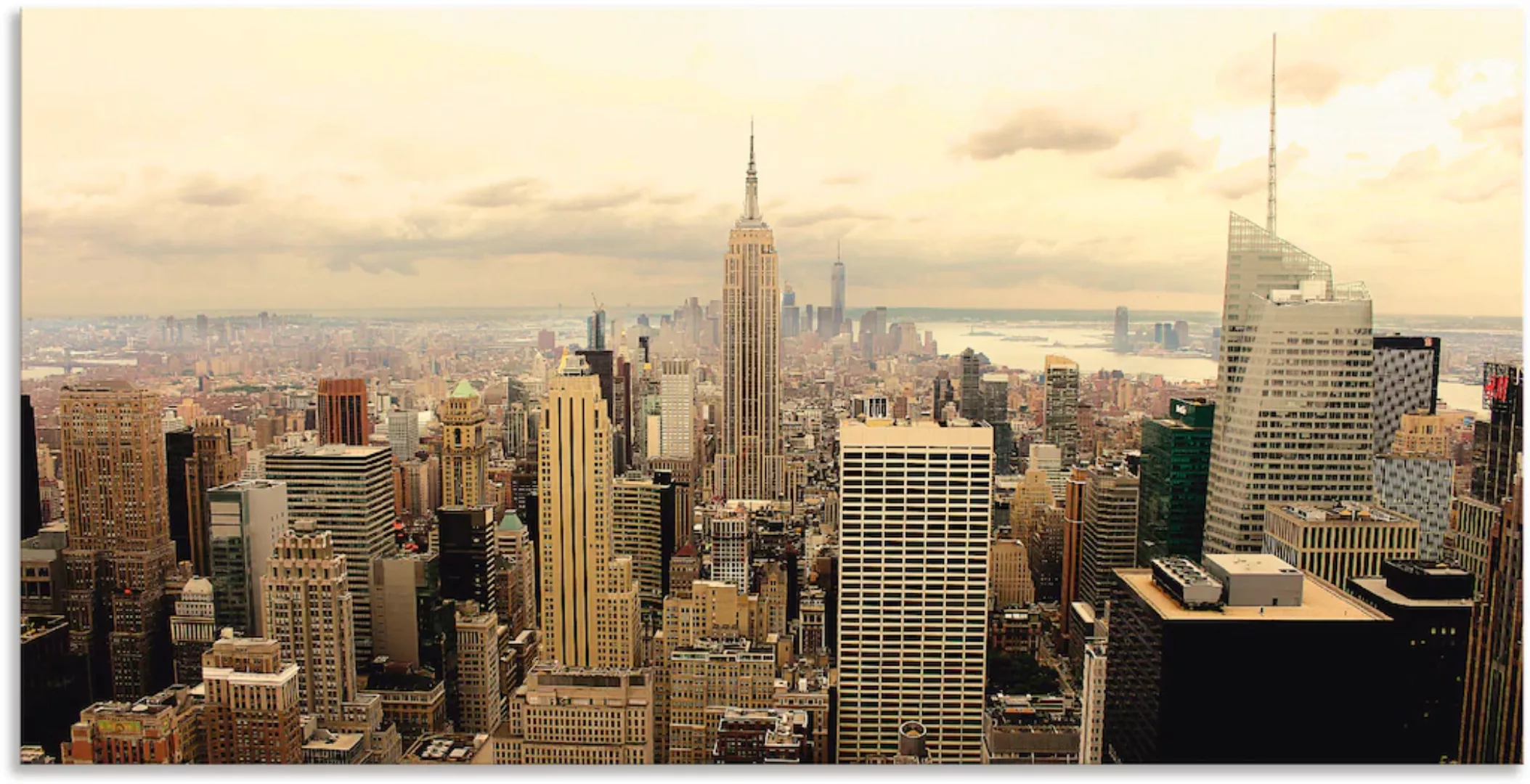 Artland Wandbild »Skyline Manhattan - New York«, Amerika, (1 St.) günstig online kaufen