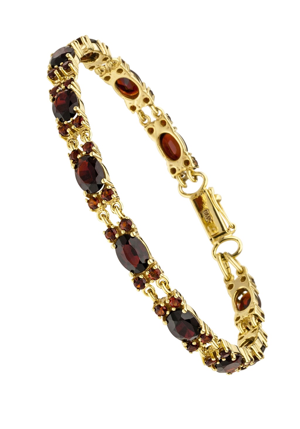 JOBO Goldarmband "Armband mit Granat", 375 Gold 18 cm günstig online kaufen