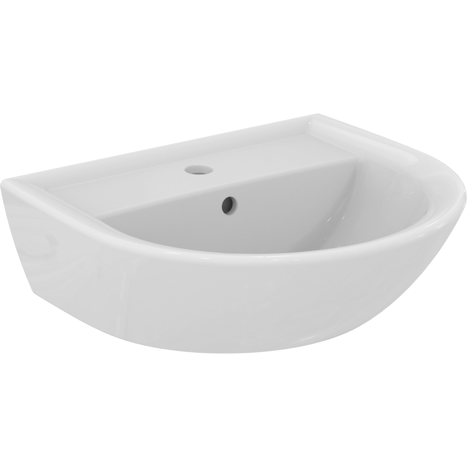 Ideal Standard Handwaschbecken Eurovit 50 cm 1 Hahnloch mit Überlauf Weiß günstig online kaufen