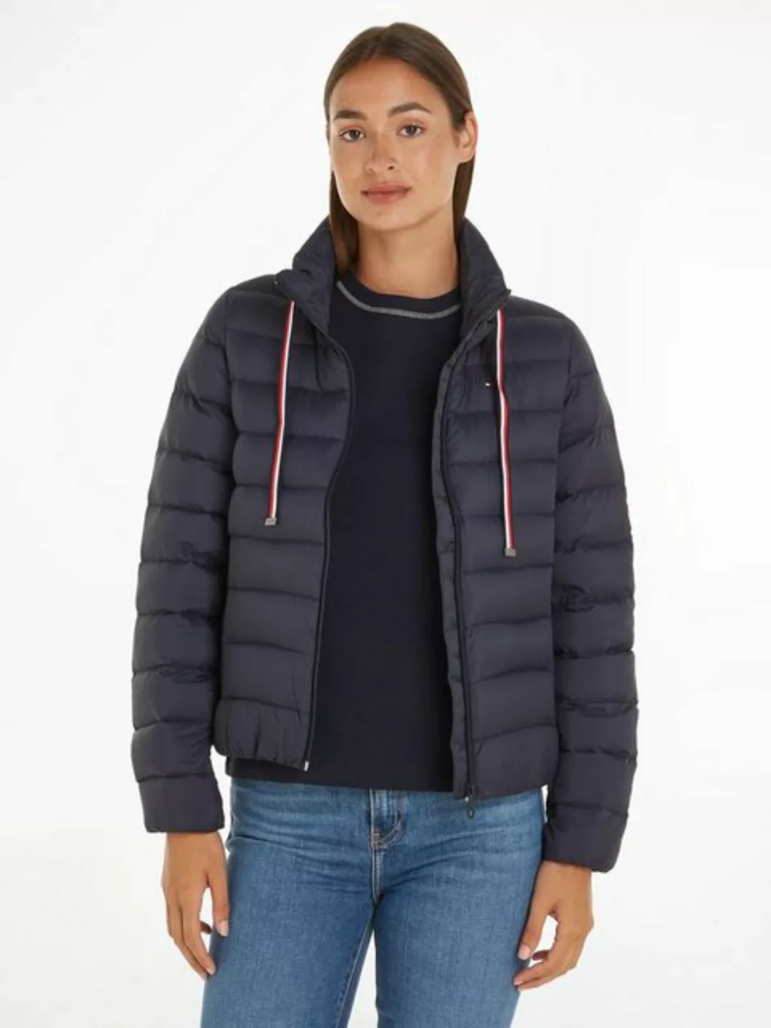 Tommy Hilfiger Kurzjacke PACKABLE LW DOWN GS JACKET mit gestreiftem Kordelz günstig online kaufen