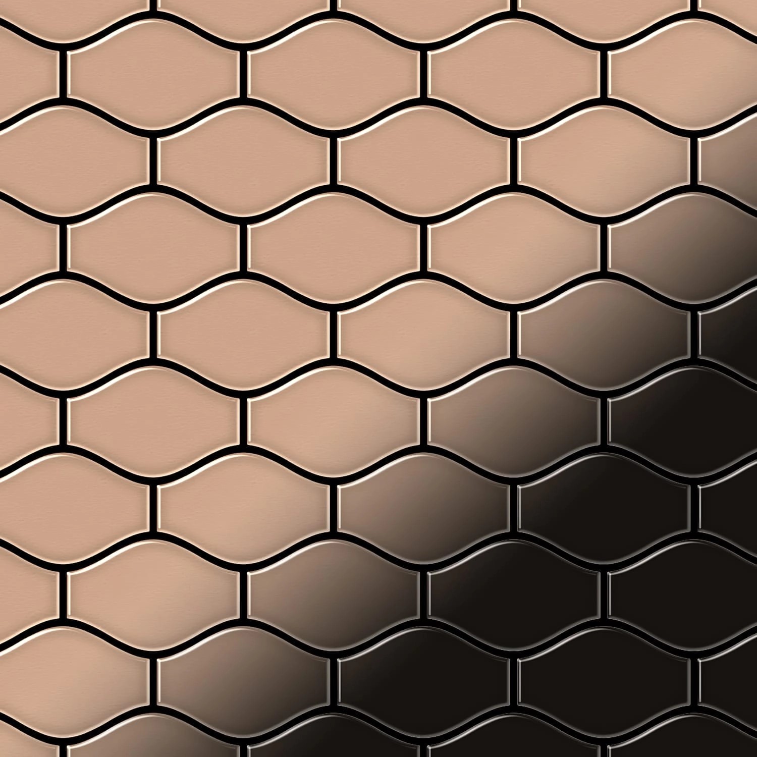 ALLOY Mosaik Fliese Massiv Metall Kupfer Gewalzt Kupfer 1,6mm Stark Karma-c günstig online kaufen