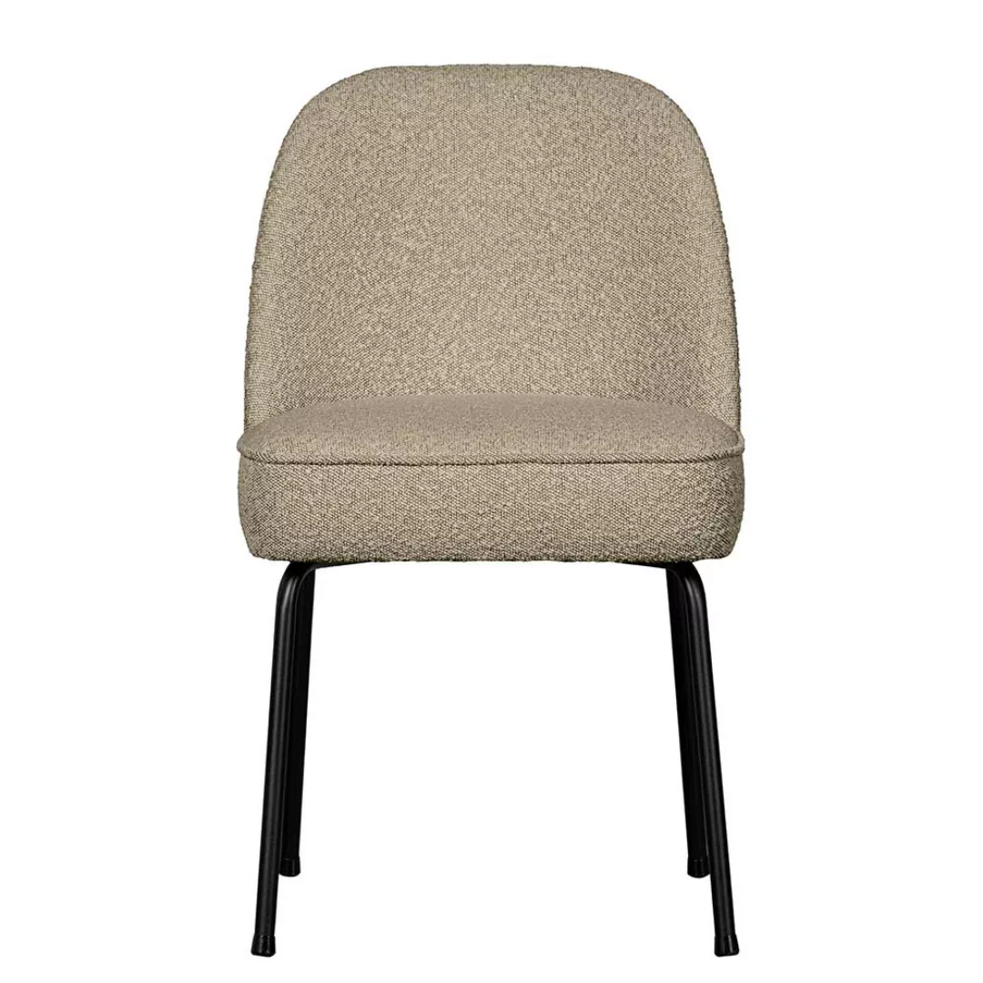 Boucle Stühle Beige im Retrostil 45 cm Sitztiefe (2er Set) günstig online kaufen