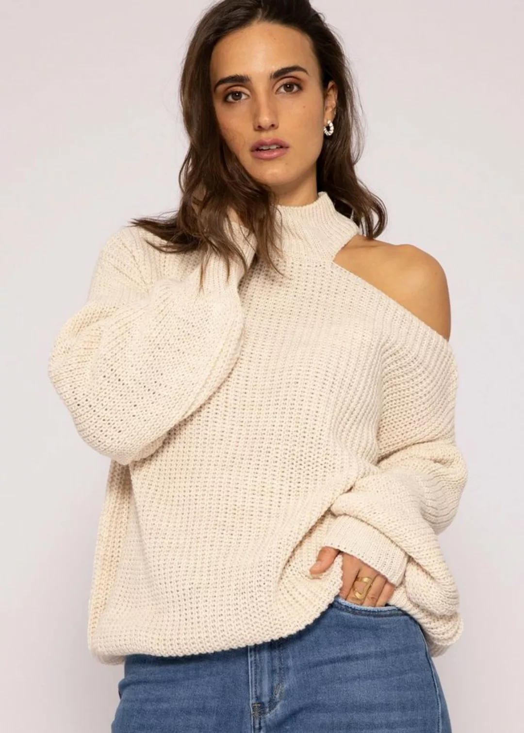 SASSYCLASSY Strickpullover Oversize Pullover Damen aus weichem Grobstrick L günstig online kaufen