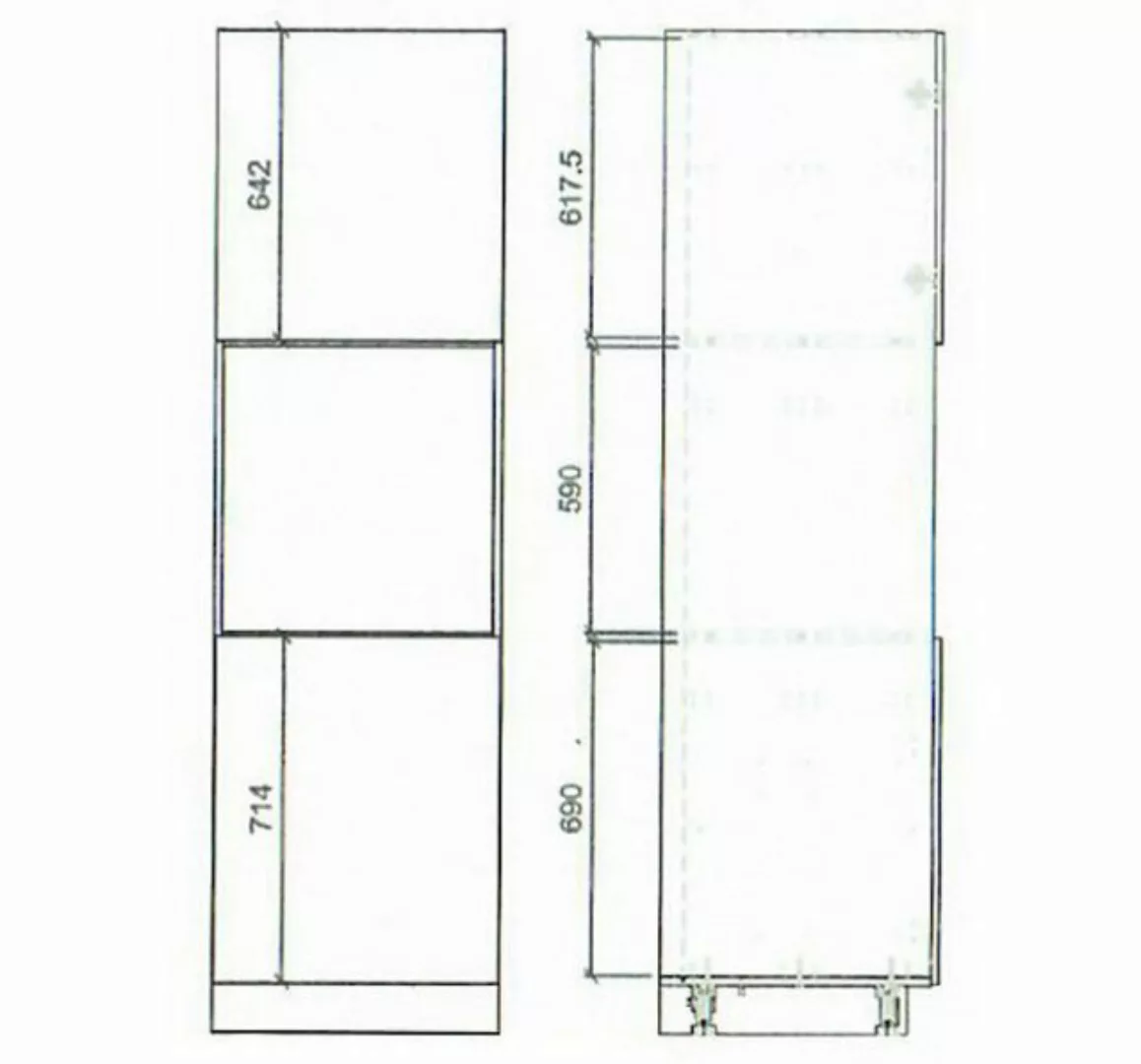 Feldmann-Wohnen Backofenumbauschrank Elbing (Elbing, 1-St) 60cm Front- und günstig online kaufen