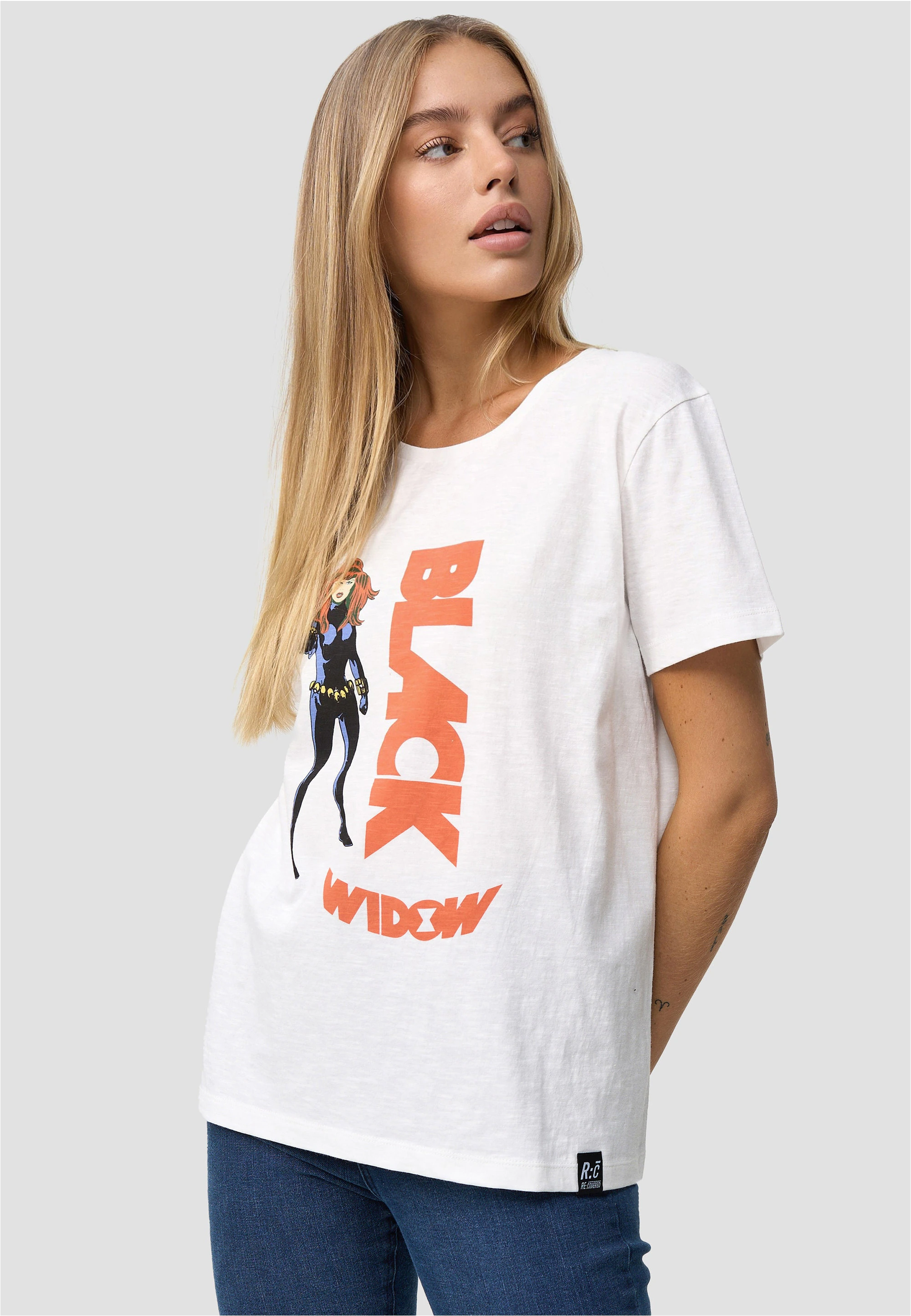 Recovered T-Shirt "Black Widow Graphic Print", im zeitlosen Design günstig online kaufen