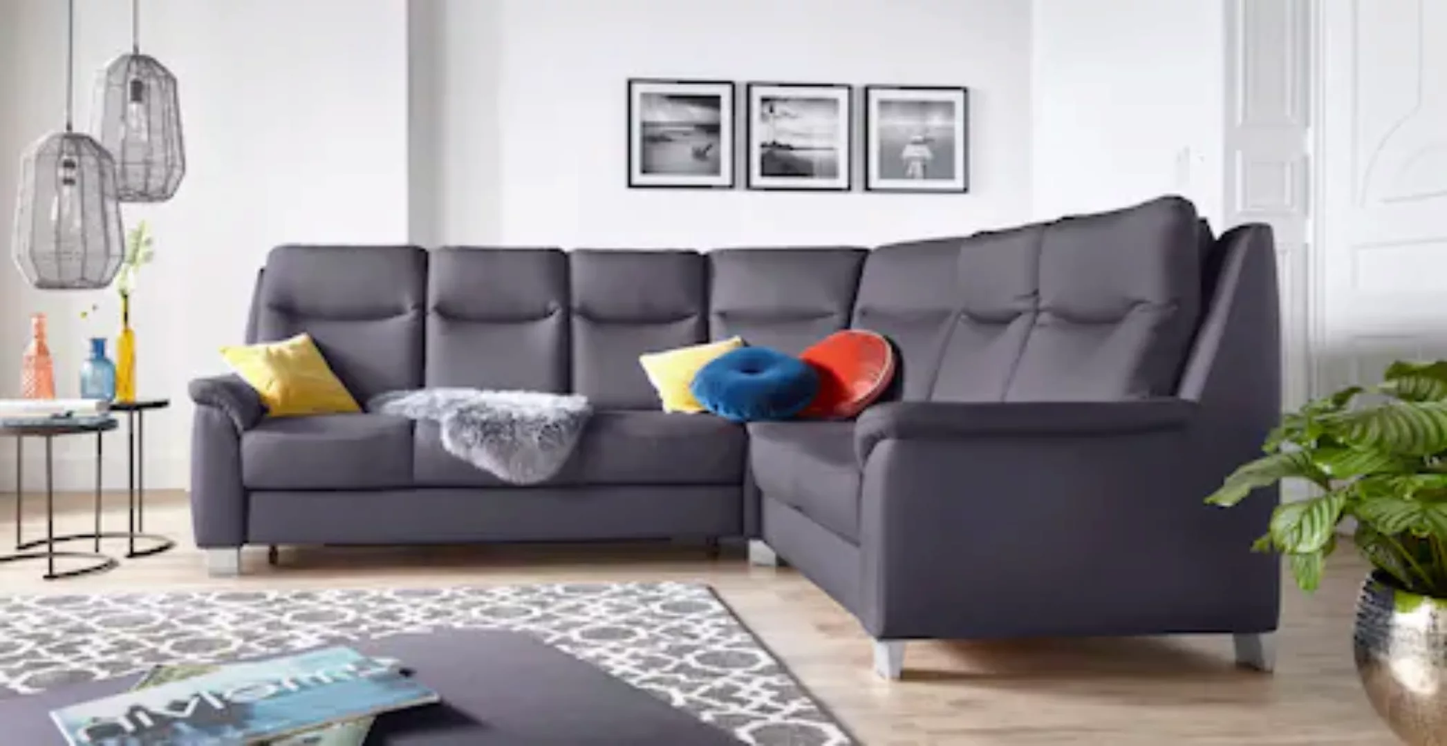 sit&more Ecksofa »Boccaccio L-Form«, mit Federkern und Kopfteilverstellung, günstig online kaufen
