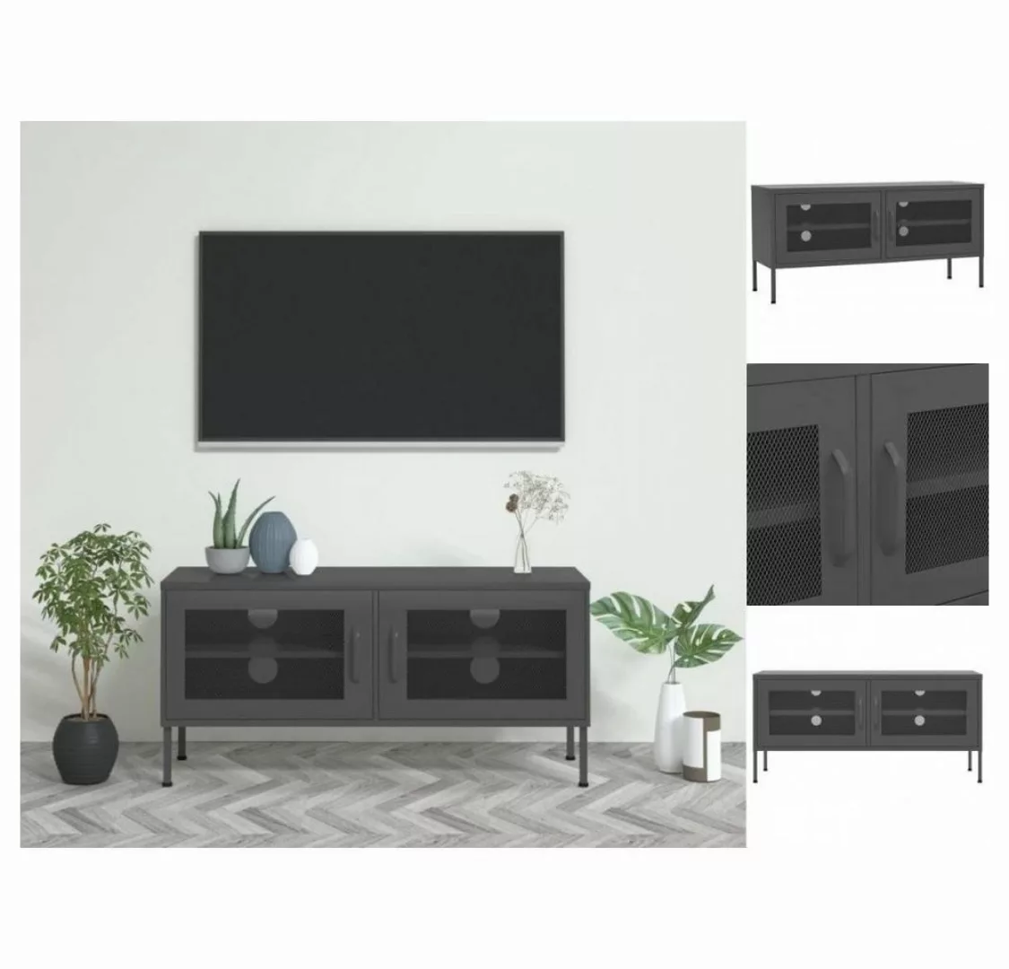 vidaXL TV-Schrank TV-Schrank Anthrazit 105x35x50 cm Stahl Lowboard günstig online kaufen