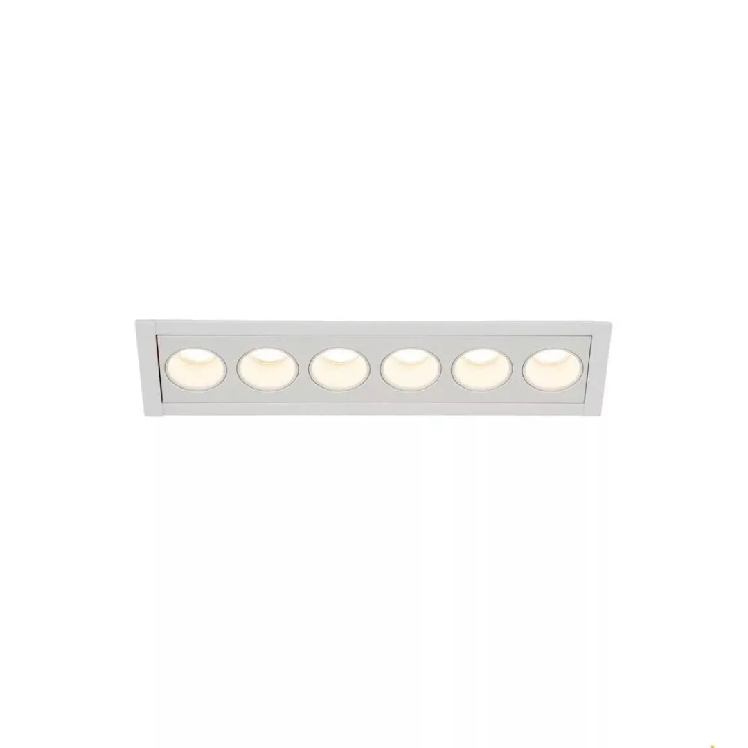 LED Deckeneinbauleuchte Milandos in Weiß 12W 5760lm 6-flammig 2700K 700mA günstig online kaufen