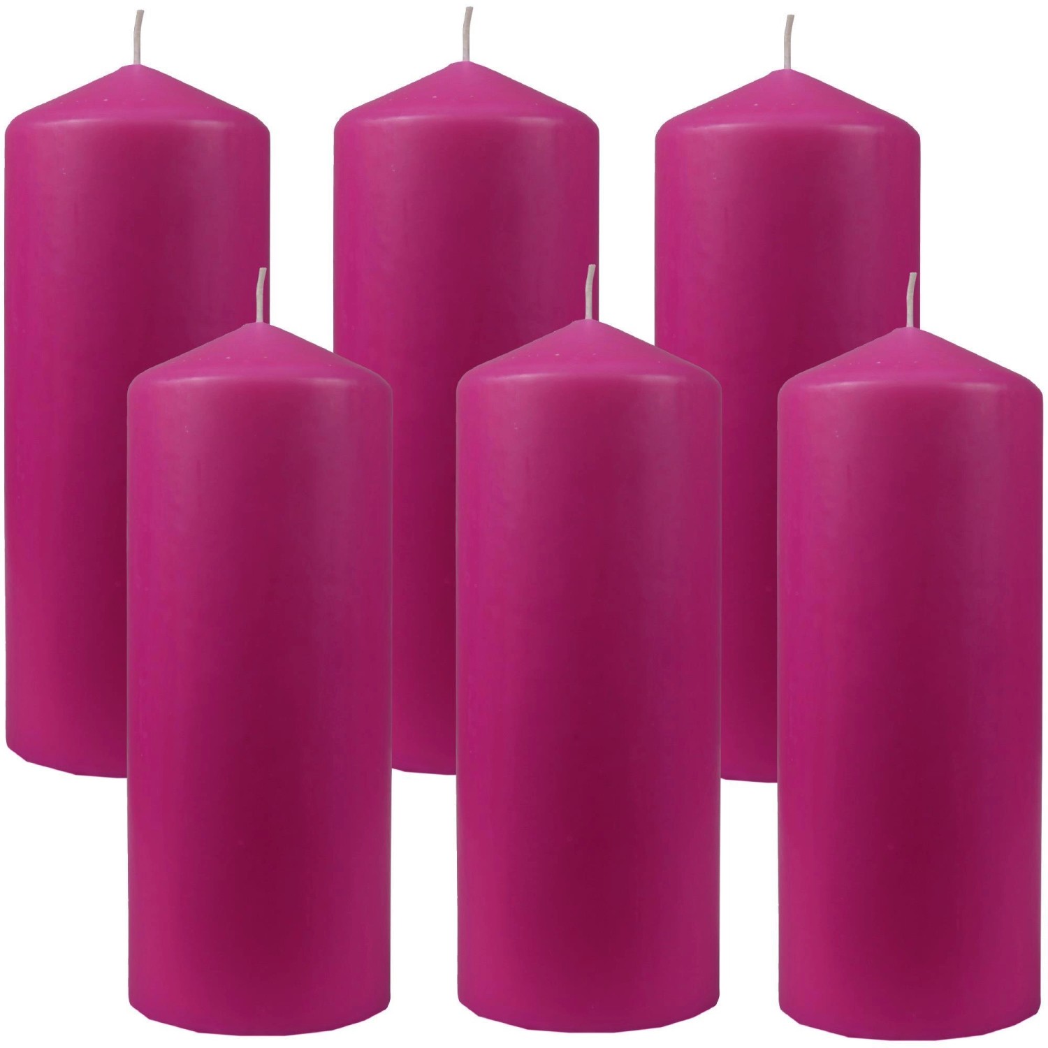 HS Candle Stumpenkerzen Ø6cm 6er Pack Lila günstig online kaufen