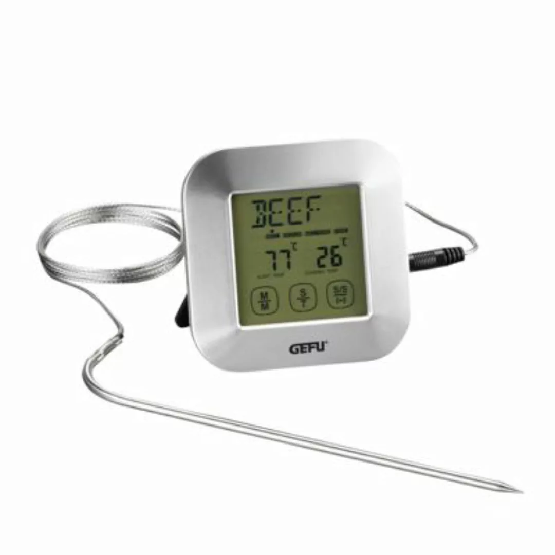 GEFU Digitales Bratenthermometer mit Timer PUNTO silber günstig online kaufen