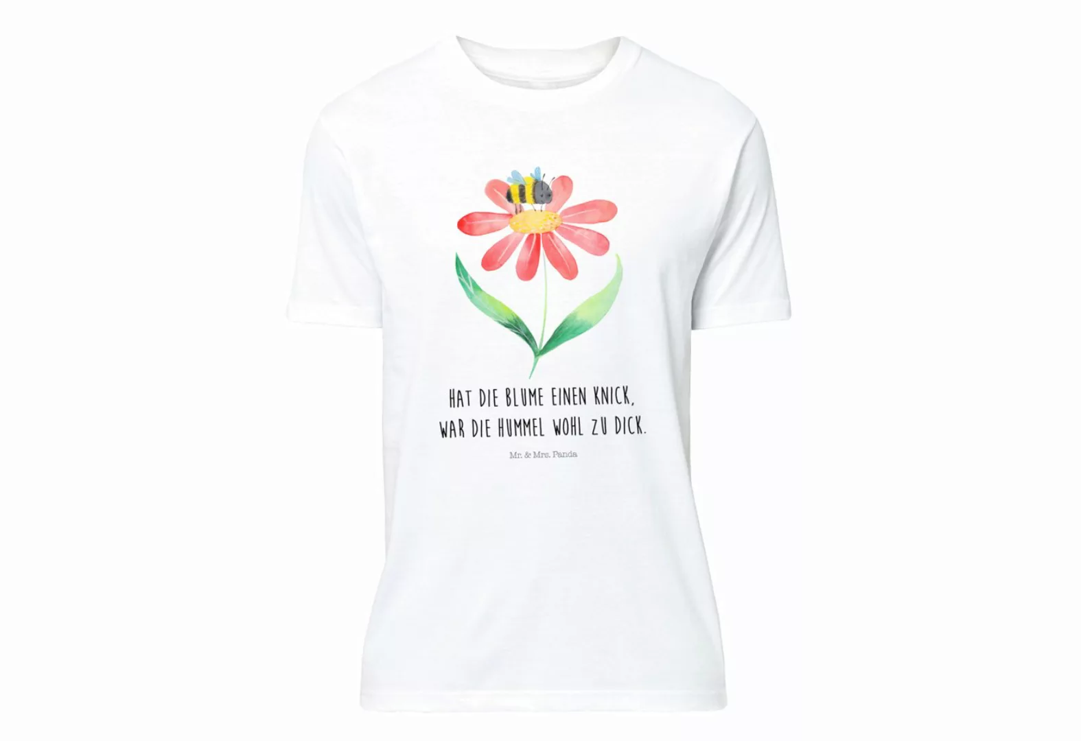 Mr. & Mrs. Panda T-Shirt Hummel Blume - Weiß - Geschenk, Natur, T-Shirt mit günstig online kaufen
