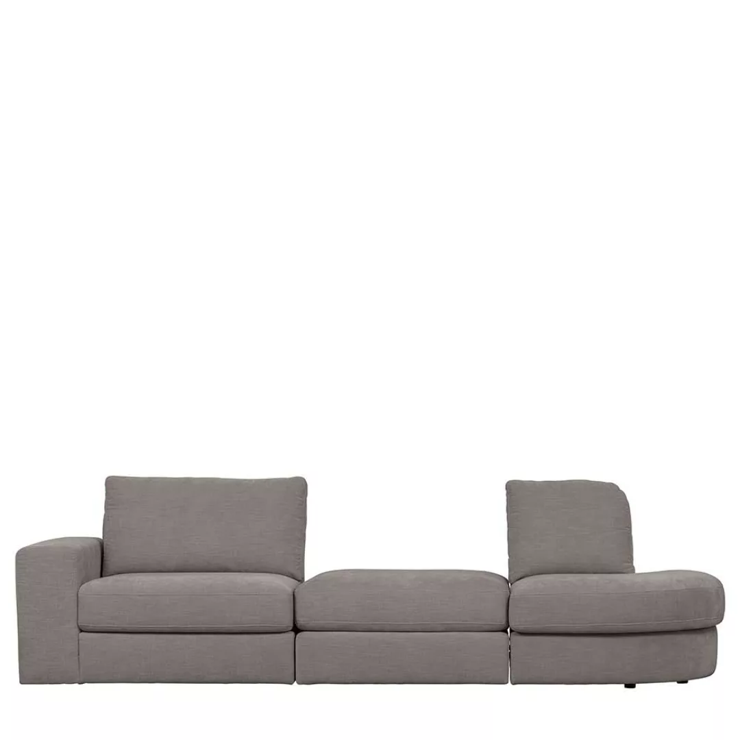 Graues Dreisitzer Sofa in modernem Design Rücken echt bezogen günstig online kaufen