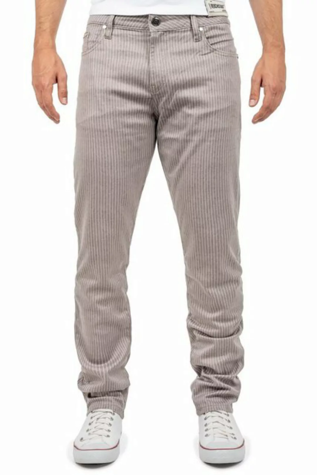 Cipo & Baxx Stoffhose Elegante Hose BA-CD841 Grau W30/L32 im Gestreiften De günstig online kaufen