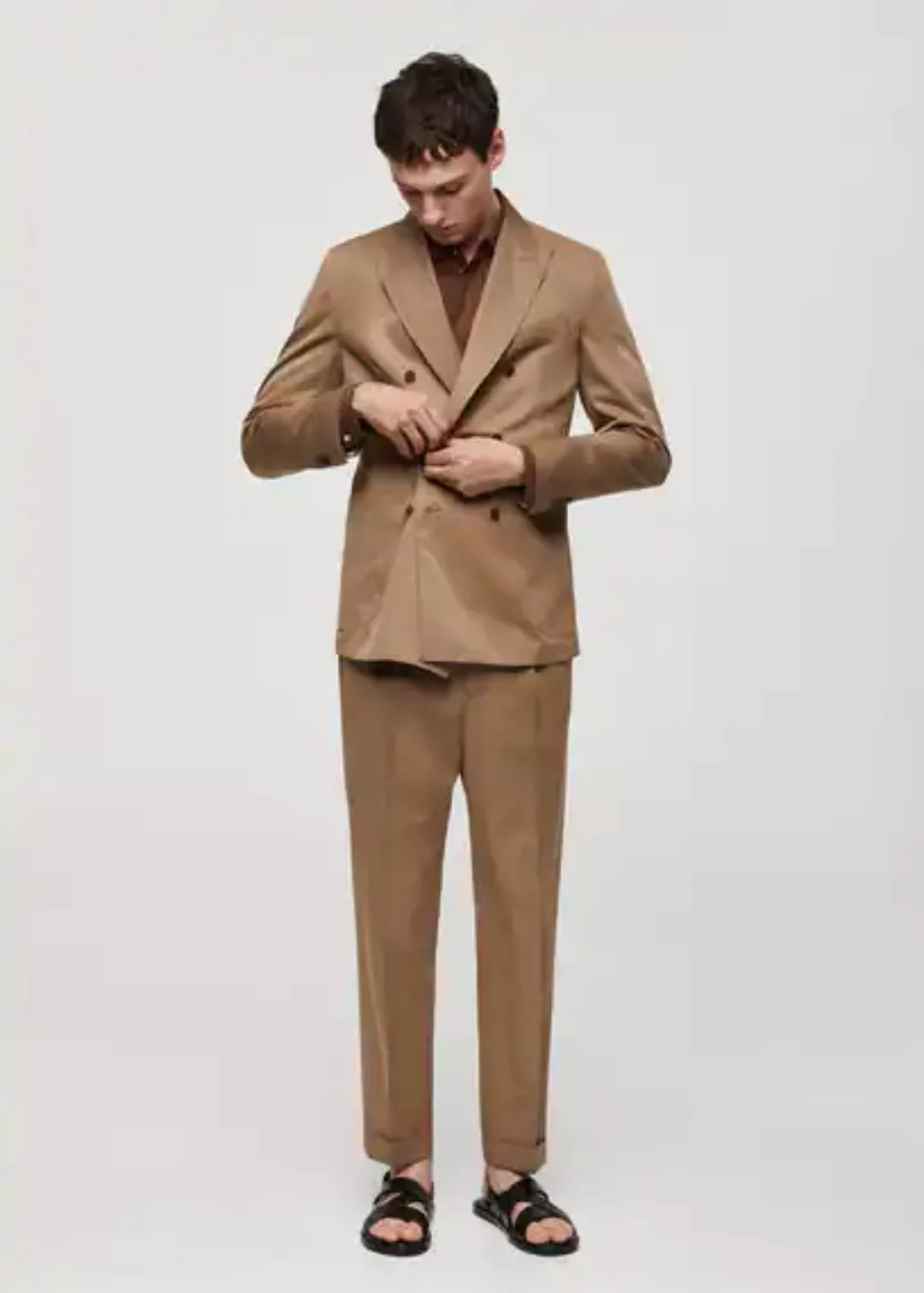 Zweireihige Anzugjacke aus Schurwolle günstig online kaufen