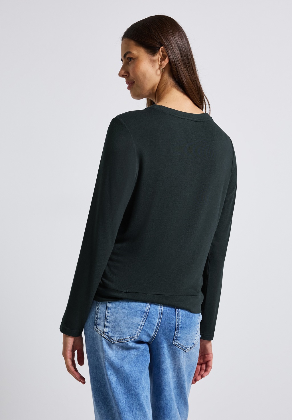 STREET ONE Langarmshirt, aus strecthigem Viskosematerial günstig online kaufen