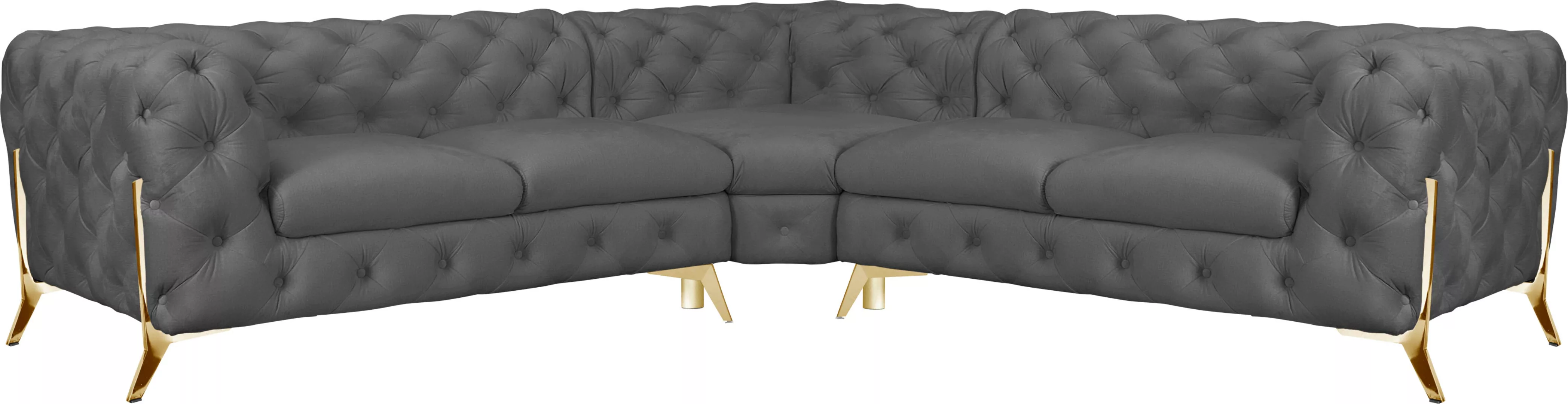 Leonique Chesterfield-Sofa "Amaury L-Form", Chesterfield-Optik, Breite/Tief günstig online kaufen