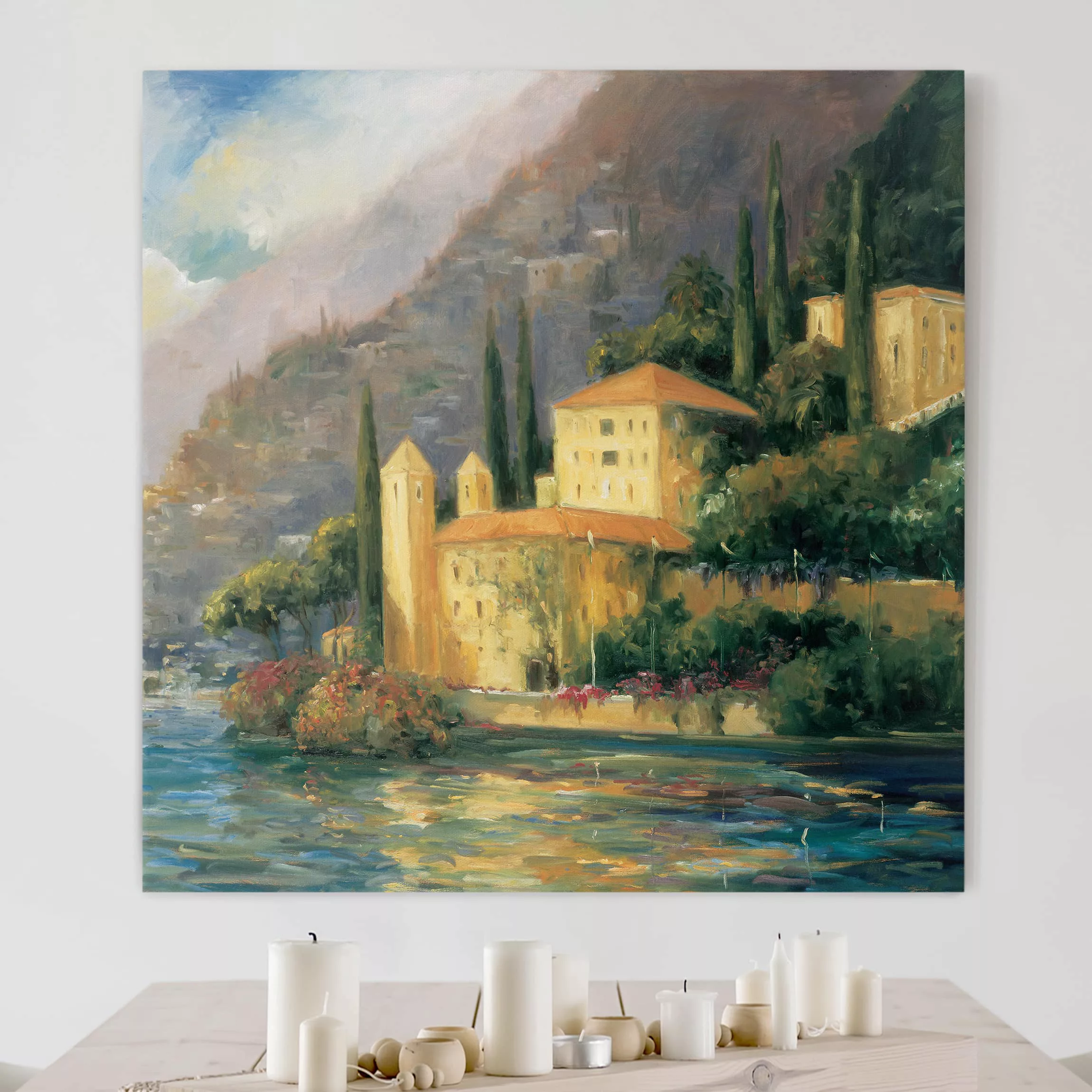 Leinwandbild Architektur & Skyline - Quadrat Italienische Landschaft - Land günstig online kaufen