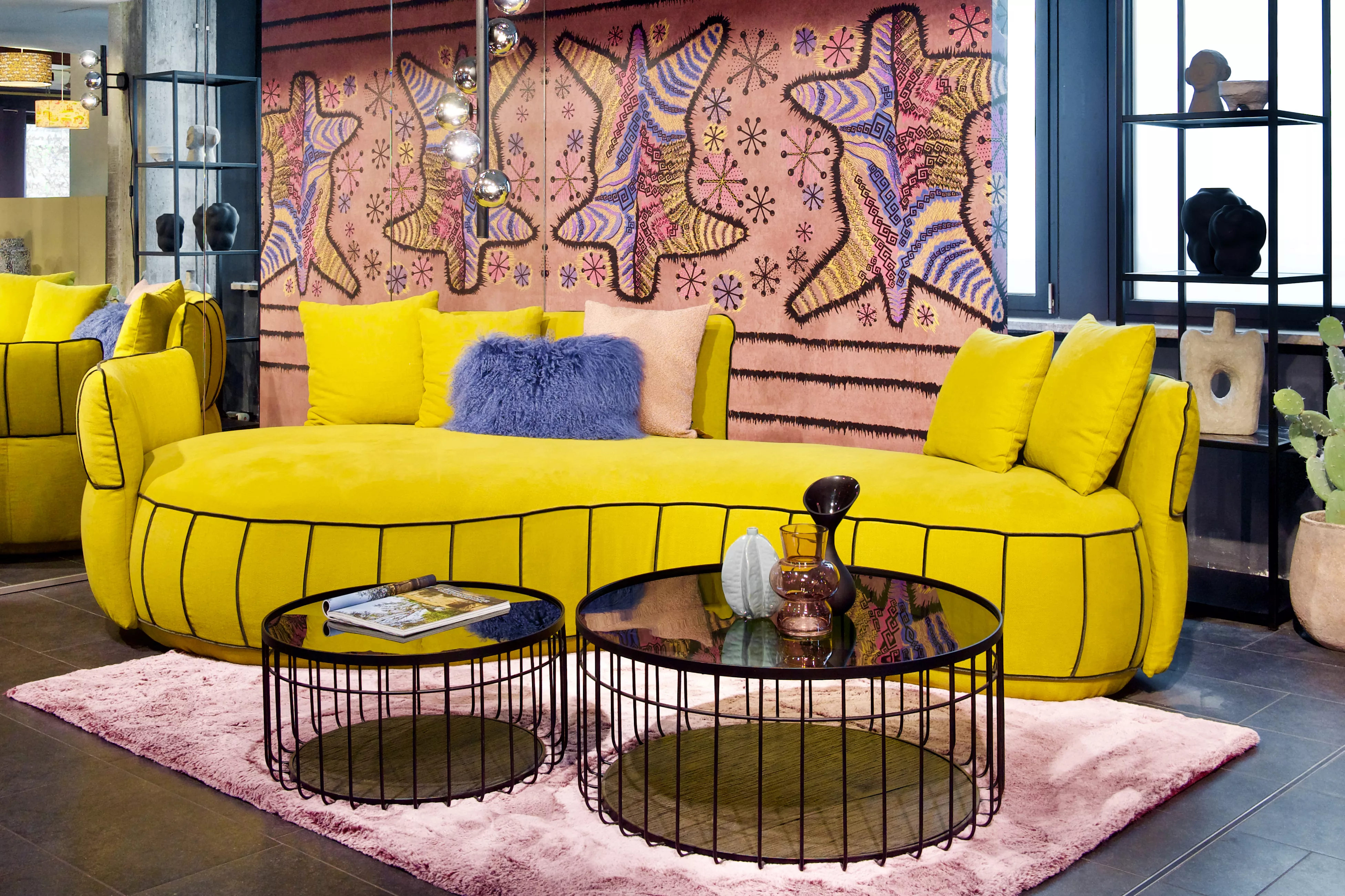 Sofa Limoncello by Die Wäscherei in gelbem Stoffbezug günstig online kaufen