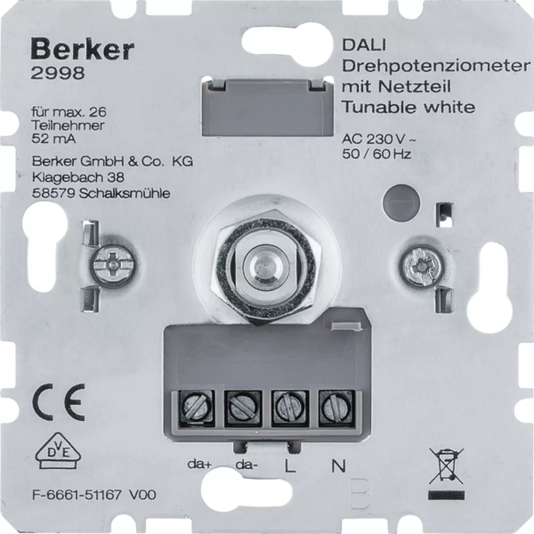 Berker DALI Drehpotenziometer Tunable wh m.Netzt. 2998 günstig online kaufen
