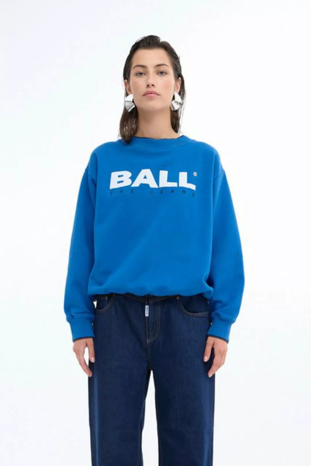 BALL Rundhalspullover BASIMONA SWEAT lässiges Sweatshirt mit doppeltem Bünd günstig online kaufen