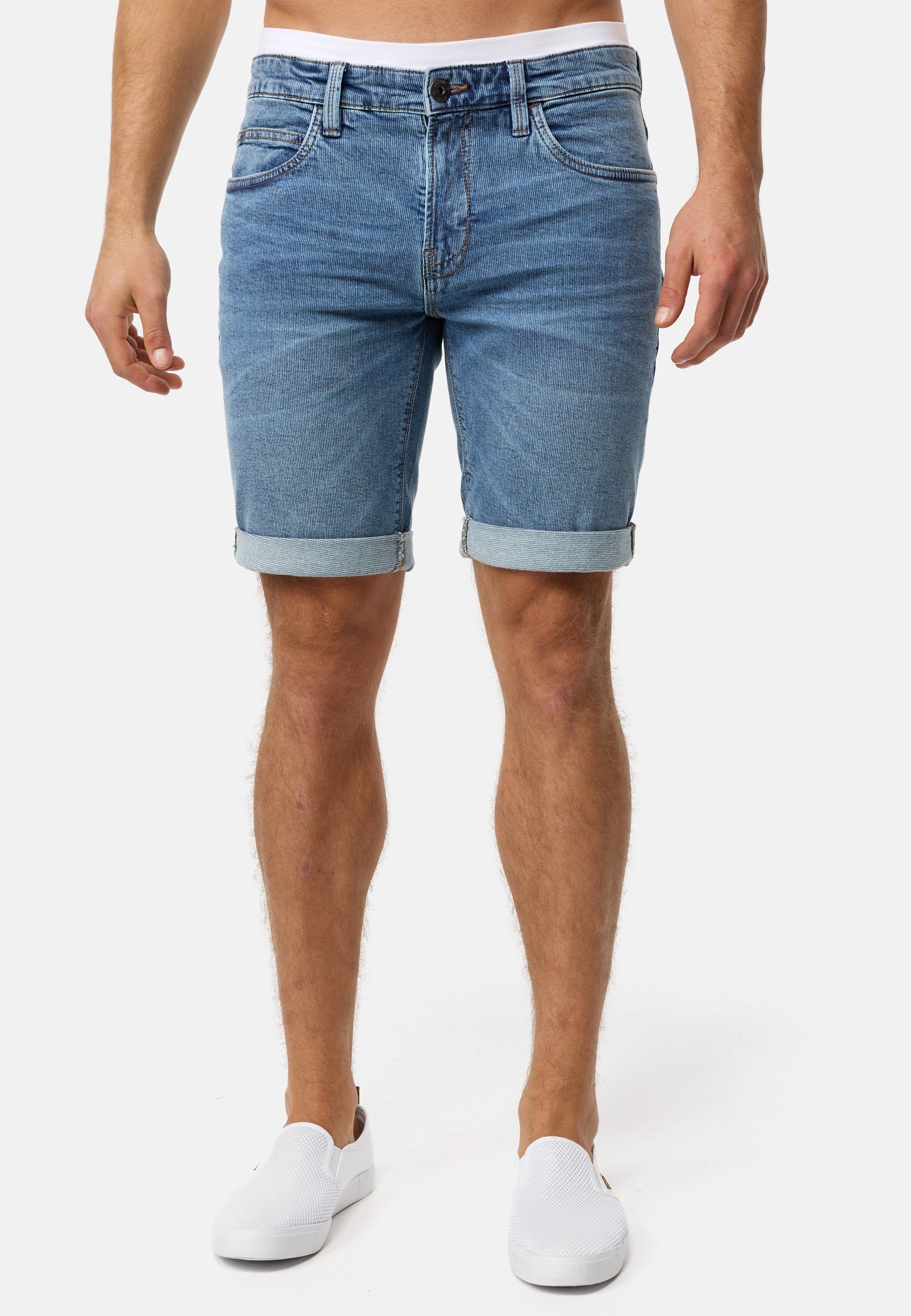 Indicode Jeansshorts INDanny aus elastischer Baumwoll-Qualität günstig online kaufen
