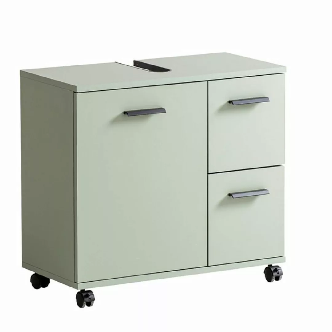 Lomadox Waschbeckenschrank PROVIDENCE-80 in grün, 2 Türen, 2 Schubladen, ro günstig online kaufen