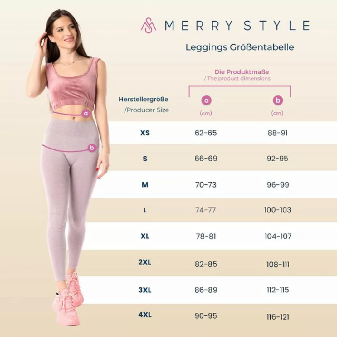 Merry Style Leggings Damen Lange Sporthosen Tights MS10-300 (1-tlg) mit hoh günstig online kaufen