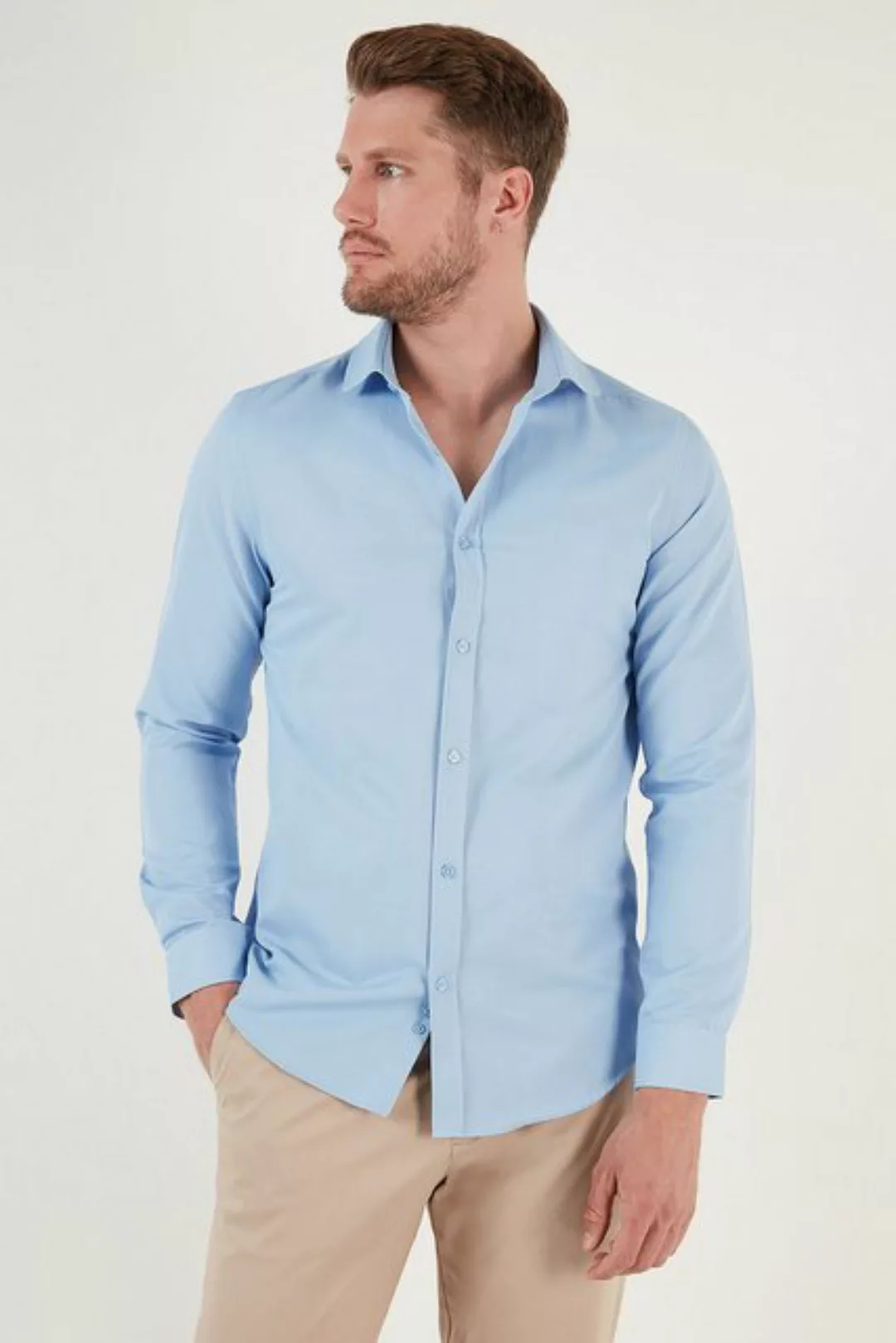 Buratti Langarmhemd Slim Fit (1-tlg) günstig online kaufen