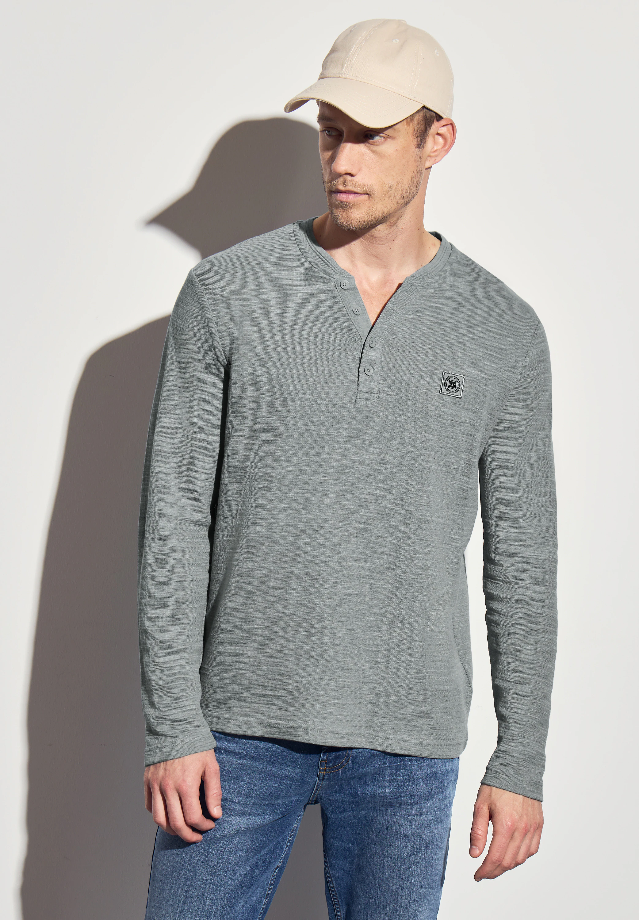 STREET ONE MEN Langarmshirt, im soften Baumwoll-Mix günstig online kaufen