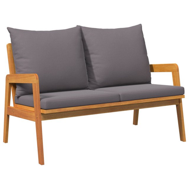 vidaXL Loungesofa Anthrazit Massivholz, 100% Polyester Mittelgroß Langlebig günstig online kaufen