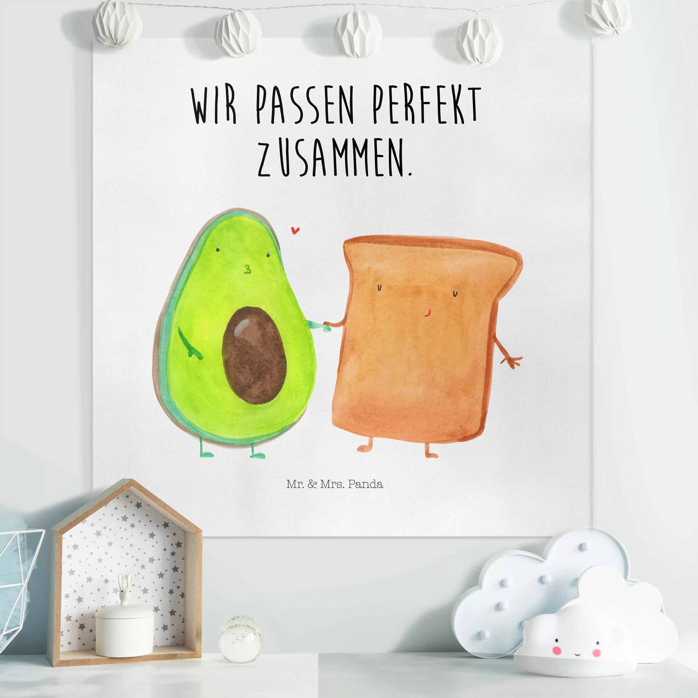 Leinwandbild Mr. & Mrs. Panda - Avocado - Perfektes Toast günstig online kaufen