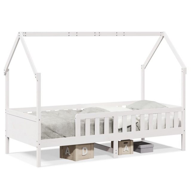 vidaXL Bett, Kinderbett Hausbett Weiß 90x200 cm Massivholz Kiefer günstig online kaufen