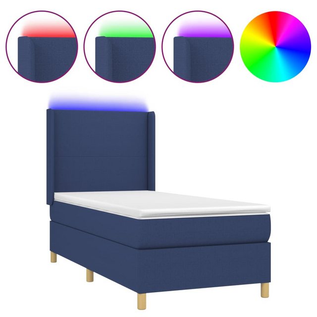 vidaXL Boxspringbett Bett Boxspringbett mit Matratze und LED Stoff (80 x 20 günstig online kaufen