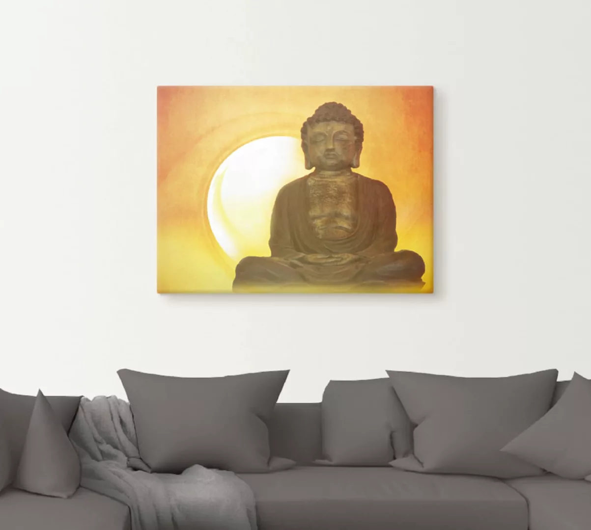 Artland Wandbild "Buddha 2", Religion, (1 St.), als Leinwandbild, Poster, W günstig online kaufen