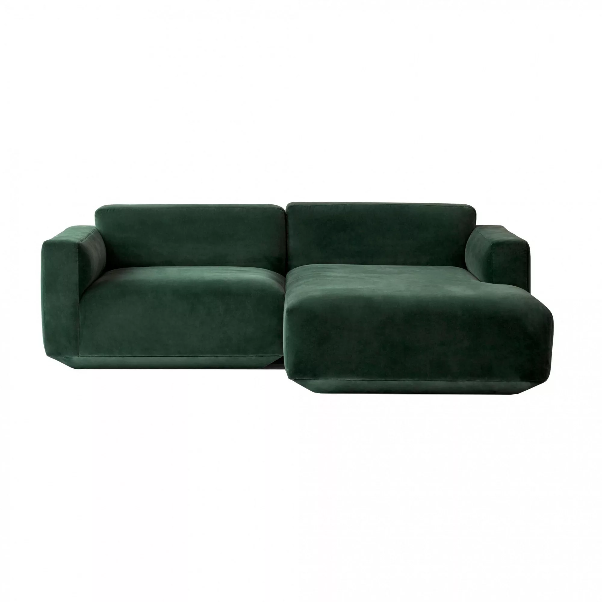 &Tradition - Develius 2-Sitzer Sofa Chaiselongue rechts - dunkelgrün/Stoff günstig online kaufen