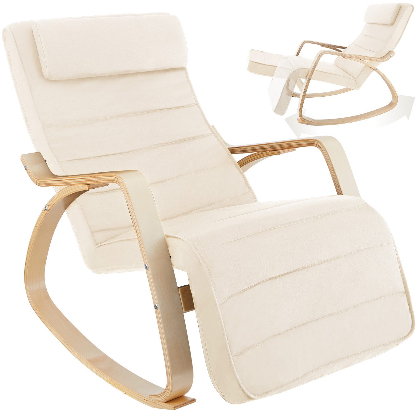 tectake Schaukelstuhl Relaxsessel Onda (Set., 1 günstig online kaufen