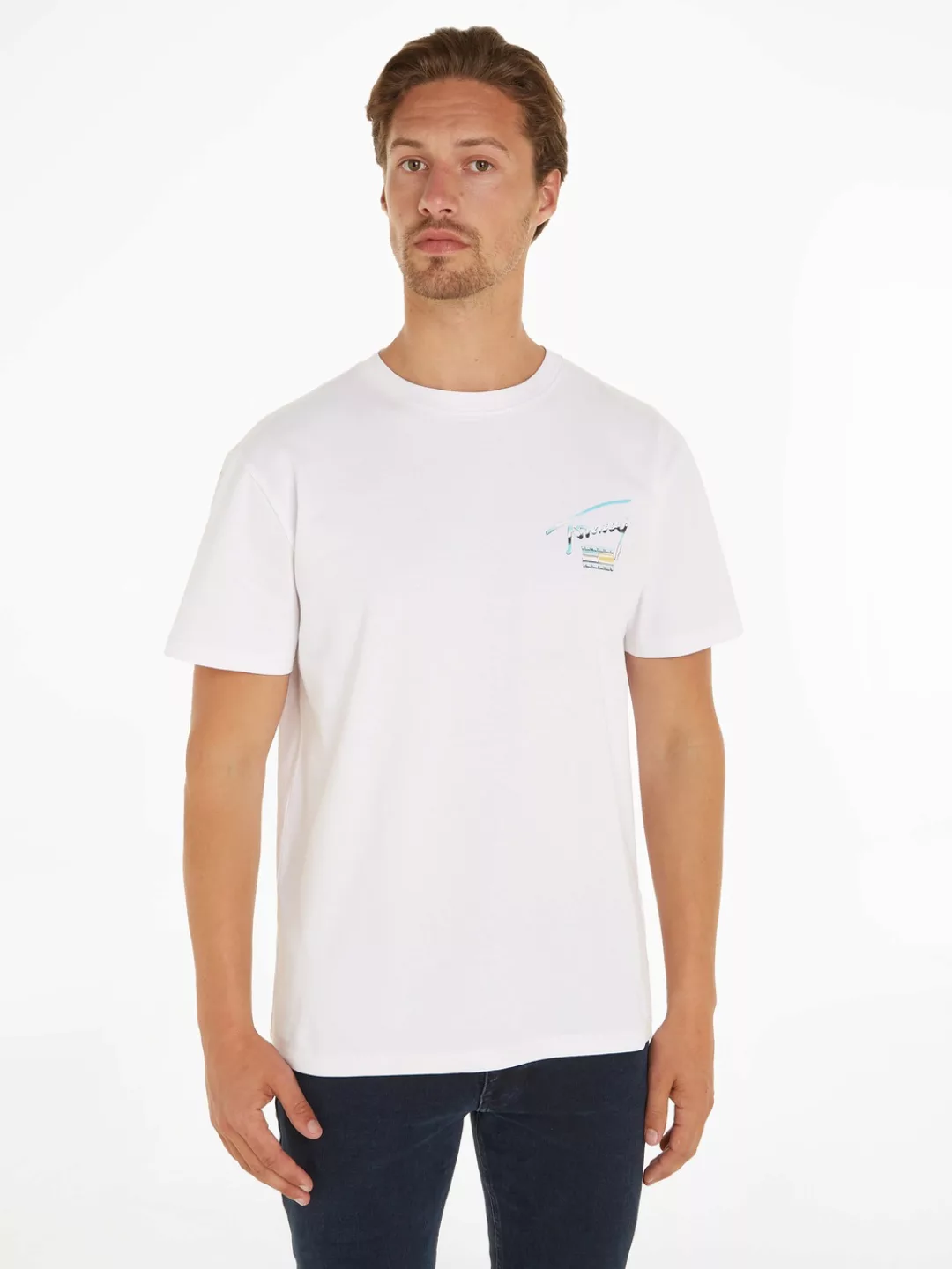 Tommy Jeans T-Shirt "TJM REG METALLIC AOP TEE EXT", mit großem Tommy Jeans günstig online kaufen