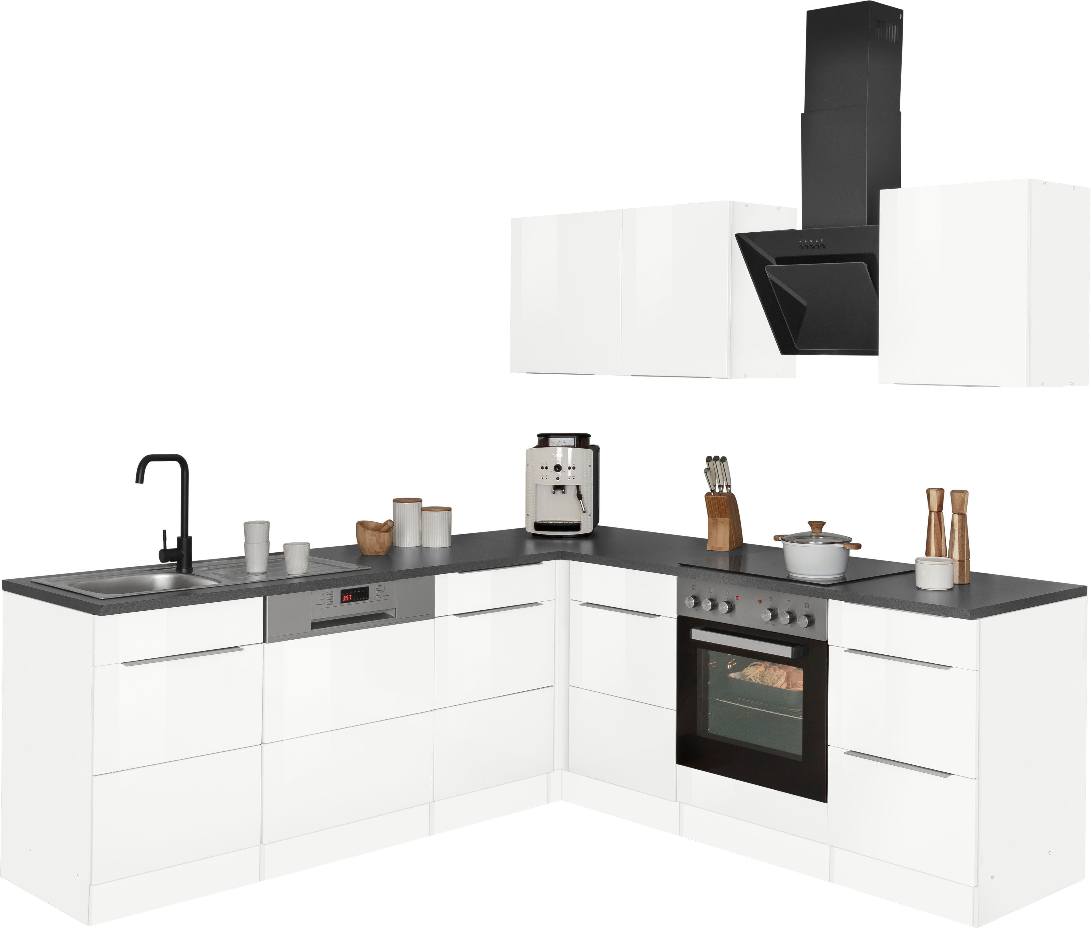 KOCHSTATION Winkelküche "KS-Brindisi", Stellbreite 220/220 cm, wahlweise mi günstig online kaufen