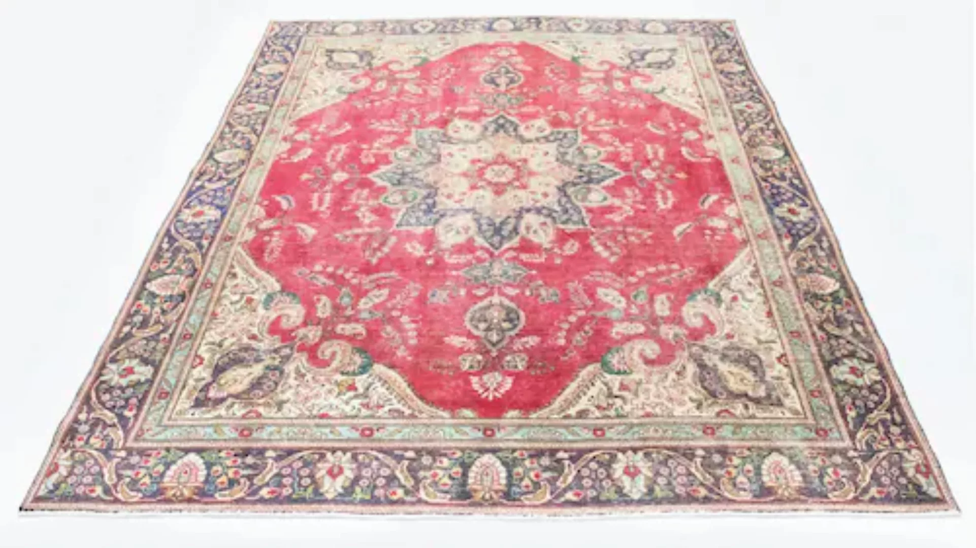 morgenland Wollteppich »Täbriz Teppich handgeknüpft rot«, rechteckig günstig online kaufen