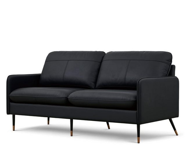 DOTMALL 2-Sitzer 2-Sitzer Sofa Andrea Leder Couch Top-Grain-Leder Sofa günstig online kaufen