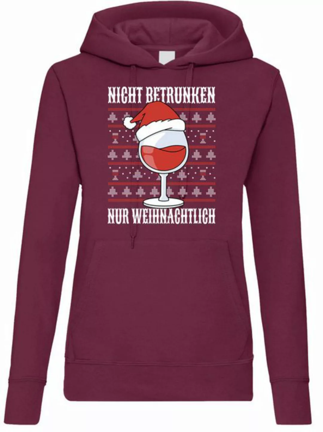 Youth Designz Kapuzenpullover Nicht Betrunken nur Weihnachtlich Damen Hoodi günstig online kaufen