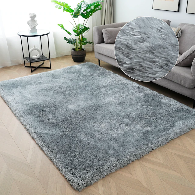 my home Hochflor-Teppich »Micro Shaggy«, rechteckig, 53 mm Höhe, weich, fla günstig online kaufen