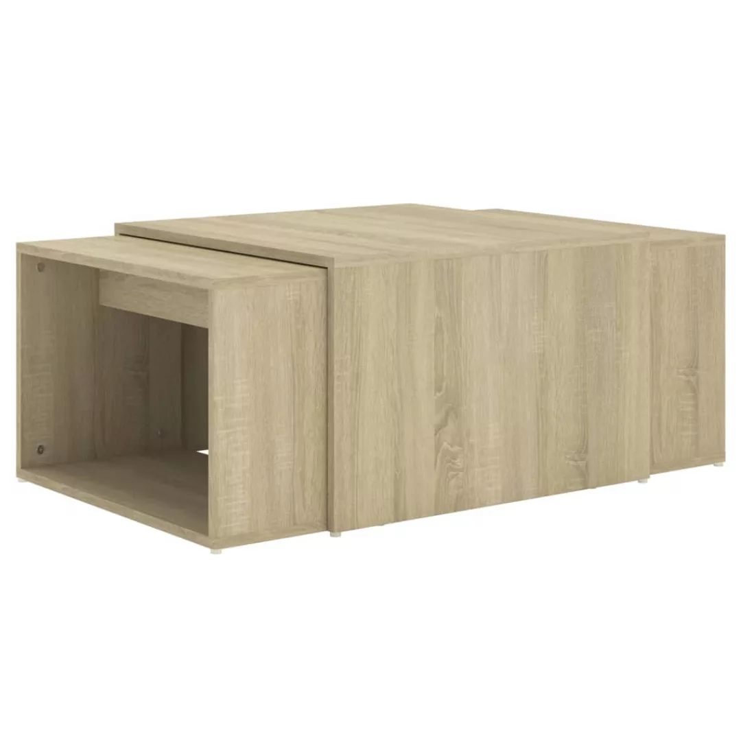 3-tlg. Satztisch-set Sonoma-eiche 60x60x30 Cm günstig online kaufen