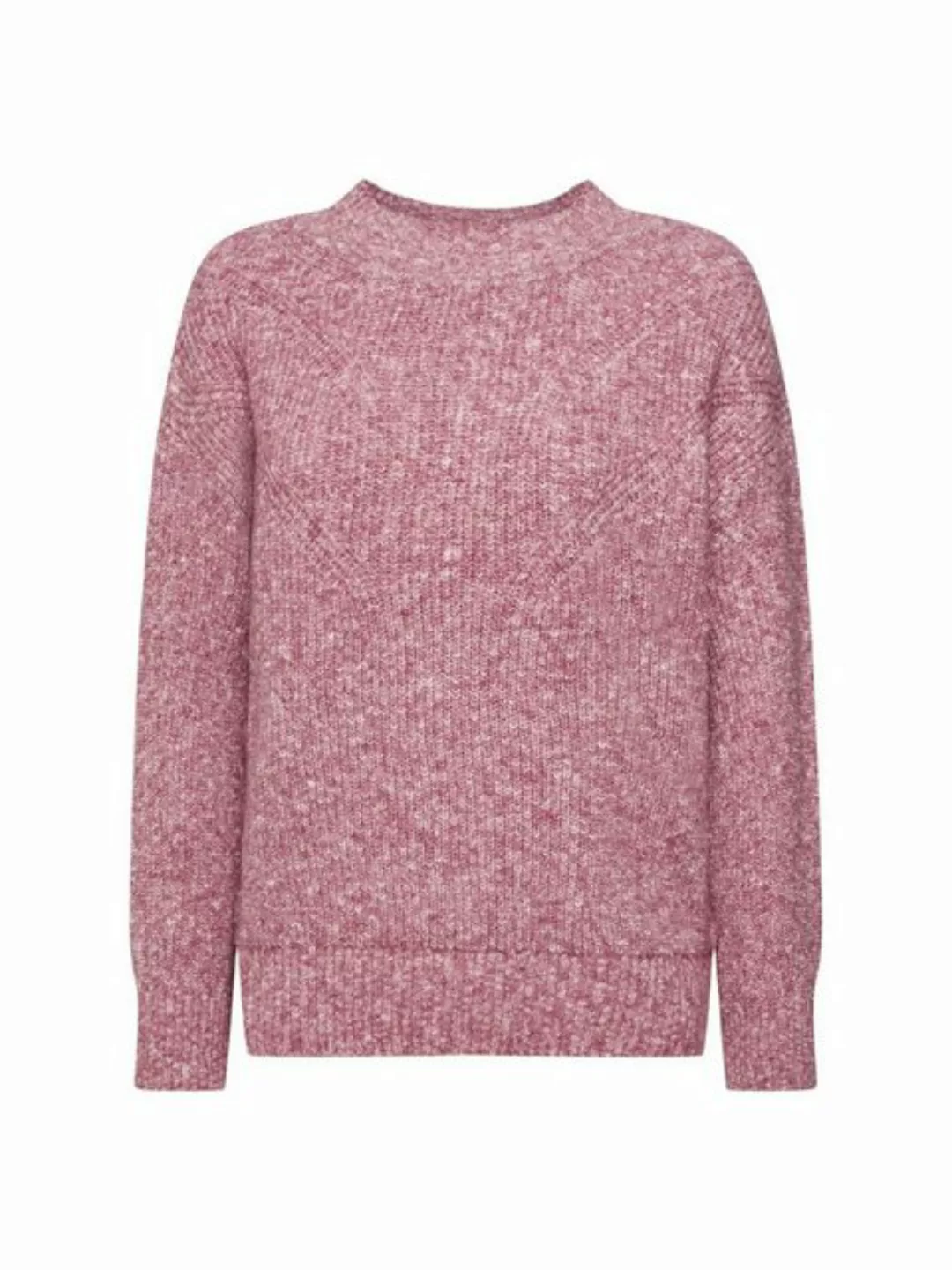 Esprit Rundhalspullover Strickpullover mit Mouliné-Effekt günstig online kaufen