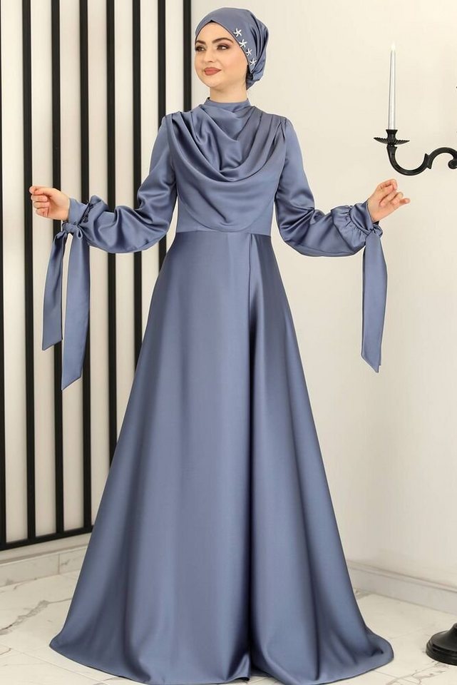 fashionshowcase Abendkleid langärmliges Maxikleid Damen Abaya Kleid - Modes günstig online kaufen