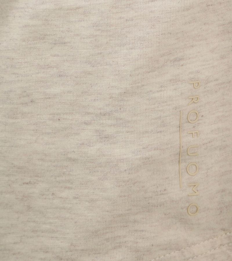 Profuomo Longsleeve Polo Beige Melange - Größe L günstig online kaufen