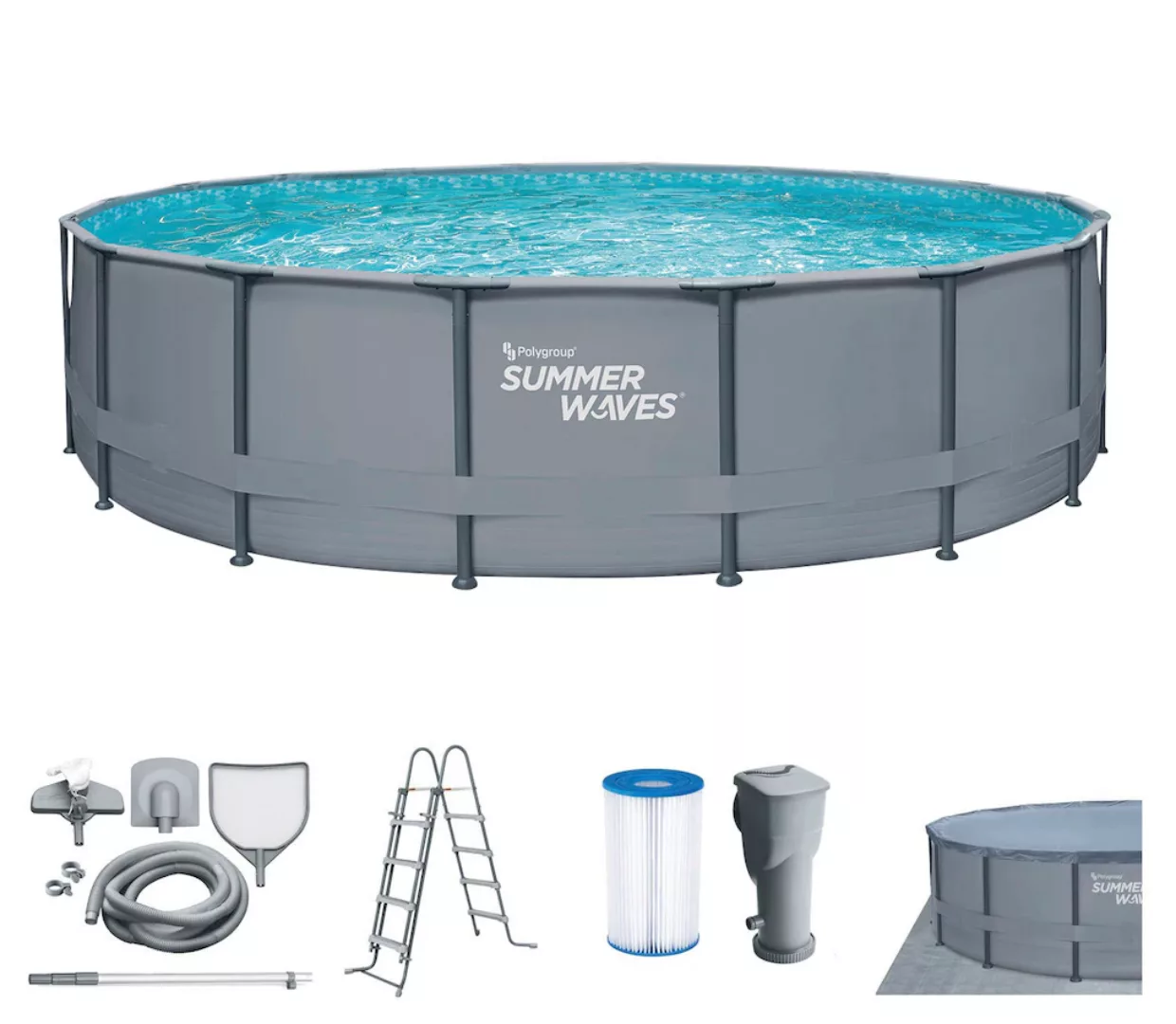 SummerWaves Framepool "Elite", (Set, 7 tlg.), ØxH: 549x132 cm günstig online kaufen