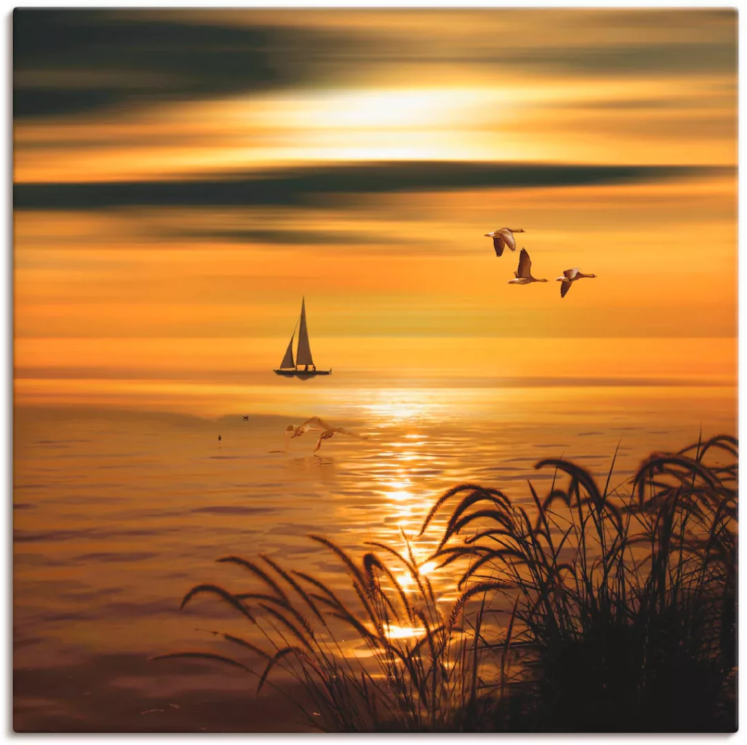 Artland Wandbild "Goldene See Impressionen", Gewässer, (1 St.) günstig online kaufen