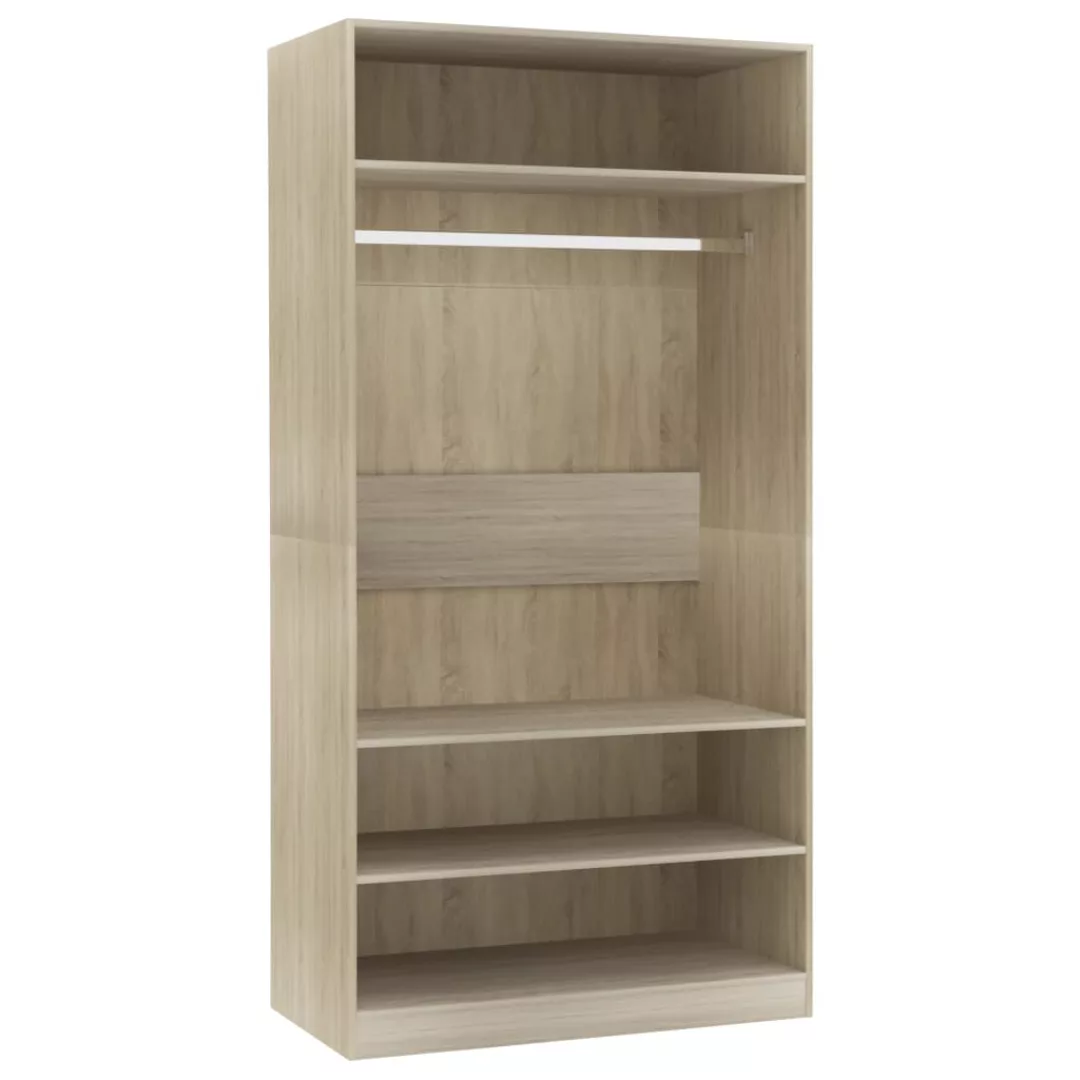 vidaXL Kleiderschrank Kleiderschrank Sonoma-Eiche 10050200 cm Spanplatte günstig online kaufen